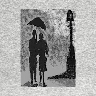 couple in rain T-Shirt